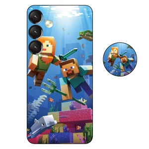 갤럭시와이드7 카피바라 마인크래프트 브레인롯 로블록스 스마트톡 폰 케이스 33, 갤럭시 와이드7-버디3-A15-A24-A25 공용