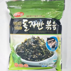 김앤김 김도둑 더 맛있는 돌자반볶음 500g x 2개 대용량 김자반 반찬 조미김 김가루