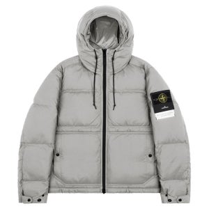 스톤아일랜드 4100019 S0182 V006B 매트 립스탑 스냅 포켓 후드 패딩