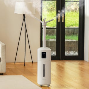 대용량 타워형 복합식 17L 가열식 리모컨 가습기 아기 신생아 가정용 업소용 거실 UV살균