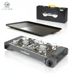 맥스 휴대용 가스렌지 투버너 MSD-5800S 불판포함 맥선 가정용 캠핑 버너