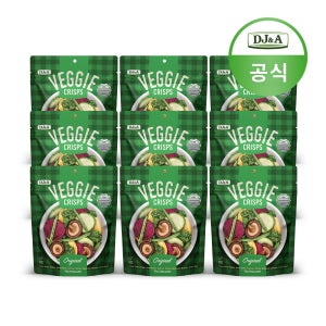 디제이앤에이 영양 간식 야채칩 베지 크리스프 오리지널 90g X 9개