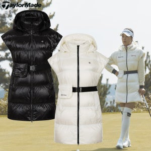 테일러메이드 어패럴 여성골프웨어 윤이나 겨울 반팔 다운 베스트 경량 롱패딩 조끼 O8201