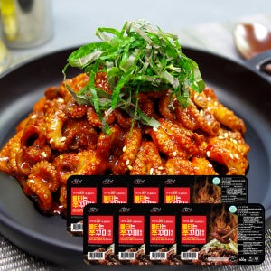 바담가 불타는 쭈꾸미볶음 매운 양념 쭈꾸미 맛집 캠핑 밀키트 3200g, 8개