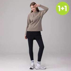 에버라스트 1+1 여성 기모 반바지 레깅스 힙커버