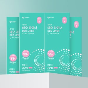 화이트 데오라이너 롱 75매 X 4팩 / 팬티라이너
