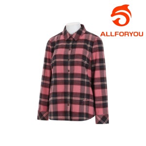 올포유 여성 블라우스 빅체크 셔츠 자수 포인트 베이직 캐주얼 부모님 선물 LBLO9331