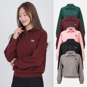 여성 기모 골프 맨투맨 후리스 아노락 여자골프웨어 상의 긴팔 티셔츠 (W6WT22)