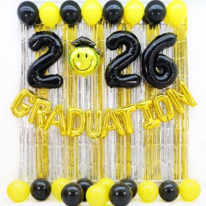 2026 스마일졸업 풍선 커튼 세트 축하 파티 소품 M
