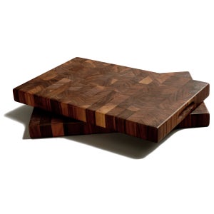 BOUMBI 북미산 월넛 엔드그레인 도마 사각 대 원형 거치대