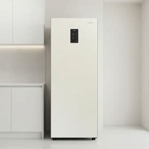 25년 신제품 위니아에이드 클라쎄 미니 스탠드형 김치냉장고 1도어 메탈 아이보리 KAE112TWMEV8 용기 포함