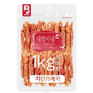 대박이네 대용량 강아지 간식 치킨꽈배기, 1kg, 1개