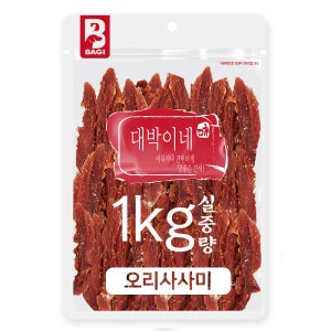 대박이네 대용량 강아지 간식 오리사사미, 1kg, 1개