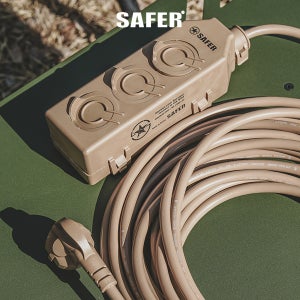 세이퍼 연장선 3구 9M 캠핑 리드선 고용량 안전캡 다용도 멀티탭 국내제작
