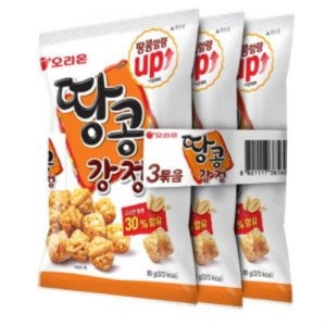 오리온_땅콩강정M 3묶음 240g x 18개 연말 병오년 새해 행사 탕비실 회사 스낵 과자
