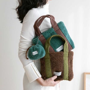 플리스 스퀘어 토트백 4color