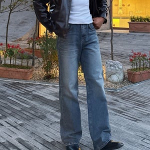 7115 캣브러쉬 세미플레어 데님팬츠 세미부츠컷데님 2COLOR 3SIZE