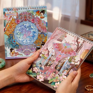 3D 방꾸미기 집꾸미기 미니어쳐 DIY 입체 마을상점 의복도감 씬스티커북