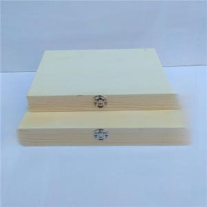 나무보관 상자 영정사진 보관함 귀중품 잠금케이스 장례 유품 추모 A4 종이 상자 33x23x6cm