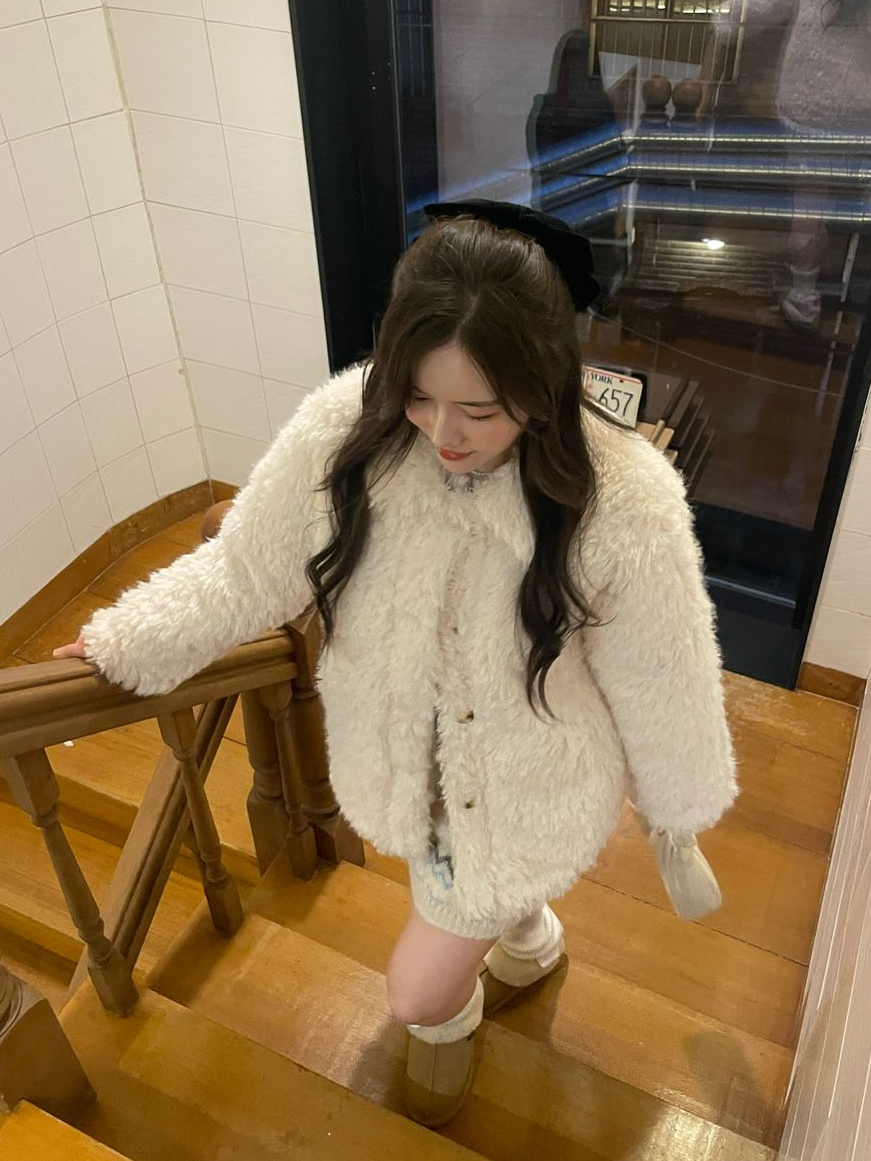 [털빠짐X]테디 카라넥 하프 퍼자켓 2color