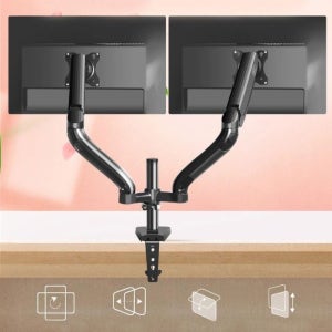 JU 고급형 듀얼 모니터암 거치대 유틸리티 리뉴얼 설치 용이 헬스존