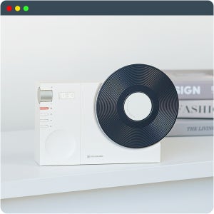 사운드룩 레트로 무선스피커 포터블 탁상용 LP플레이어 블루투스 스피커 캠핑용 야외용