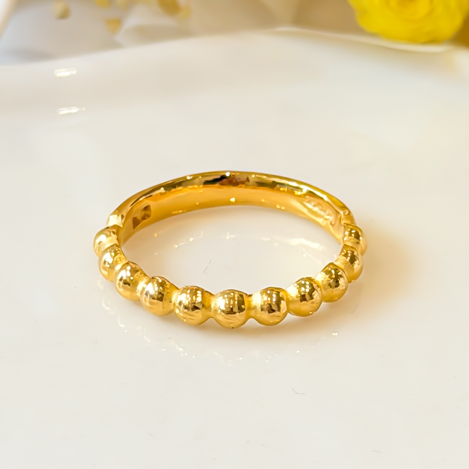 24K 순금 볼 도트 3.75g (1돈) 반지