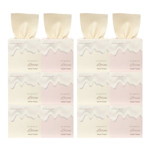 휴홈 무표백 보습 대나무 로션 티슈 미니 250매, 12개