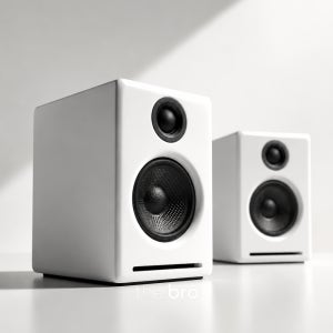 데스크파이 입문형 오디오엔진 A2+ Next Gen 블루투스 2채널 북쉘프 스피커 화이트