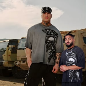 (국내배송) 영엘에이 YOUNGLA 스파르탄 오버핏 티셔츠 반팔 블랙 차콜