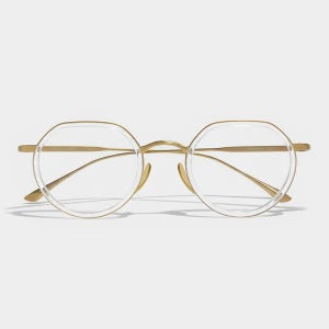 아키하루 58025A 알작은 투명 티타늄안경테 남자 여자 블루라이트차단 역방향코받침 안경