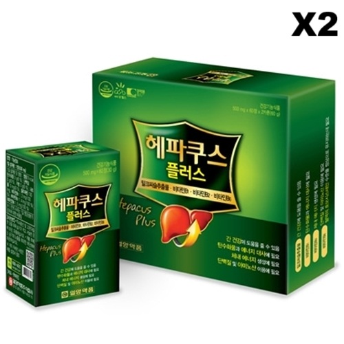 일양약품 헤파쿠스 플러스 500mg 대용량 60정, 4개