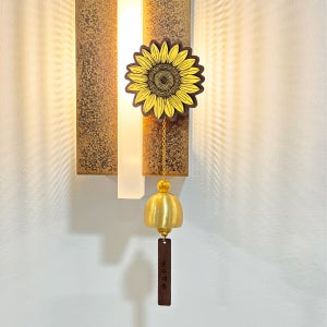 풍수 재물운 황금 골드 해바라기 도어벨 풍경 문종 현관종 해바라기 도어벨 골드