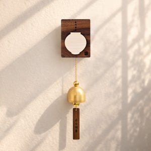 디자인소행 문종 달항아리 우드 원목도어벨 현관문 출입문 풍경 집들이선물 이사선물 재물운