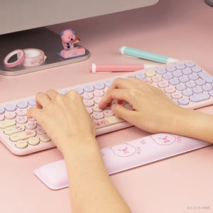 베이비 잔망루피 블루투스 무선 키보드 귀여운 캐릭터 휴대용 무소음 아이패드 태블릿