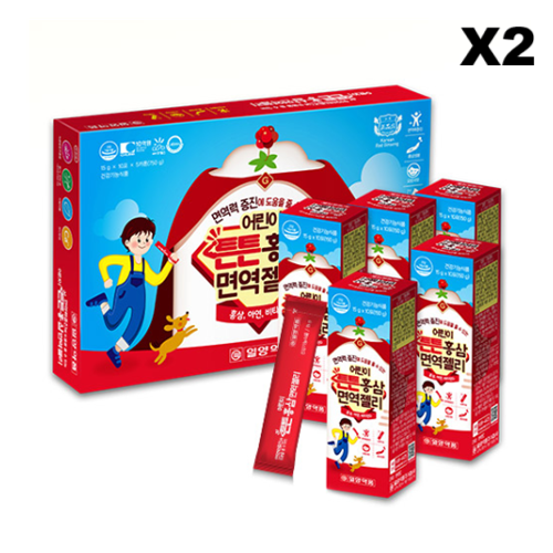 일양약품 어린이 튼튼 <b>홍삼</b> <b>면역</b> <b>젤리 15g</b> 맛있는<b>홍삼</b>구미 50포, 2개