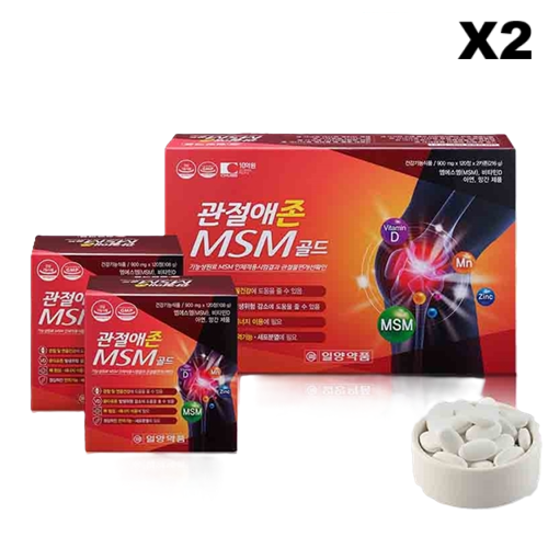 일양약품 관절애존 MSM 골드 900mg 엠에스엠 120정, 4개