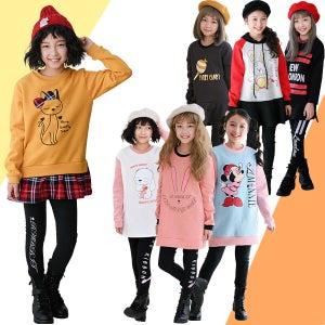 겨울 주니어 초등학생 여아 기모 후드 원피스 롱티 옷 아동복