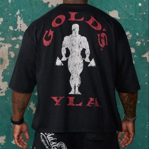 (국내배송) 영엘에이 YOUNGLA 골드짐 뉴에이지 티셔츠 반팔 블랙