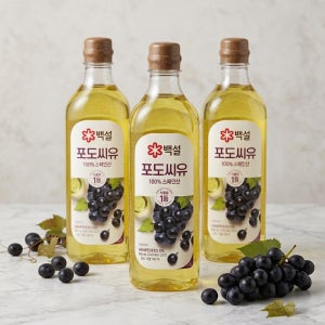 백설 포도씨유 900ml x 3개 식용유