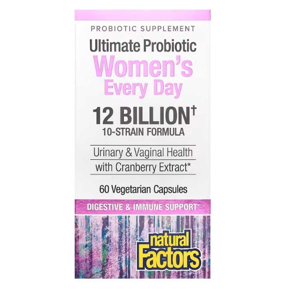 네츄럴팩터스 <b>얼티밋 프로바이오틱 우먼스</b> 에브리 데이 <b>120억</b> CFU 베지 캡슐 60정