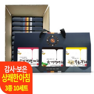 [본사직영] 다예 상쾌한아침 3종 구기결명차 헛개열매차 국화꽃차 선물세트 72개입, 5개