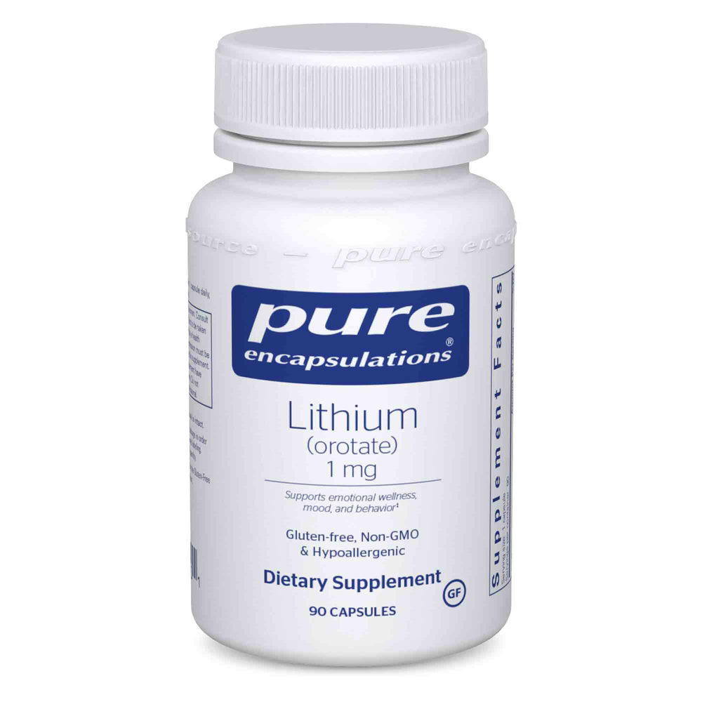 퓨어인캡슐레이션 <b>리튬</b> 오로테이트 1mg 90캡슐