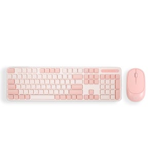 QSENN MK314 저소음 무선 키보드 마우스 세트 (벚꽃)
