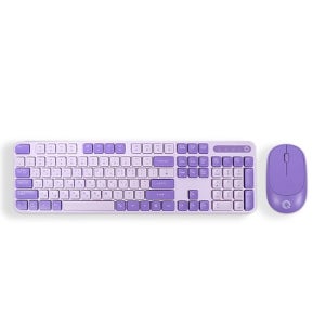 QSENN MK314 저소음 무선 키보드 마우스 세트 (라벤더)