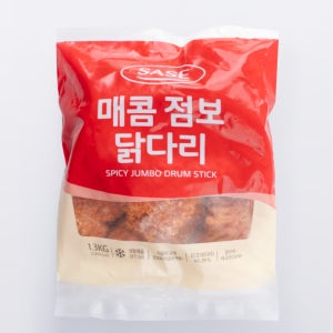 사세 매콤점보닭다리 1.3kg 넓적다리 닭다리살 편의점 치킨+드라이 구성