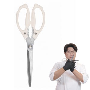 이너홈 주방가위 톱니날 스텐 고기 김치 주방용 25cm