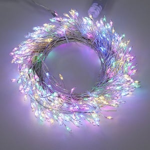 트리 전구 연말연시 지네구 24v 8종 점멸 타입 조경 연결형 백색 전구색 RGBY