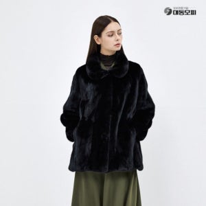 대동모피 SAGA 휘메일 풀스킨 밍크 코트(블랙)[35567530]