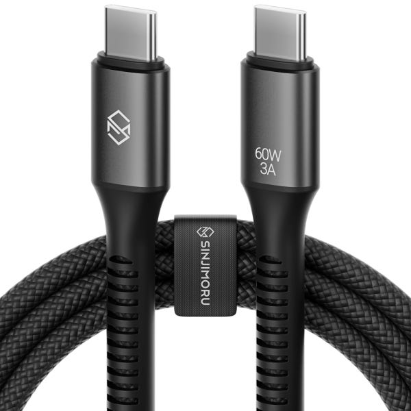 신지모루 C타입 우븐 패브릭 60W C to C PD 초고속 충전 케이블